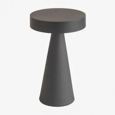 Lâmpada De Mesa Led Sem Fios Em Ferro Catinca Cinza Grafito - Sklum