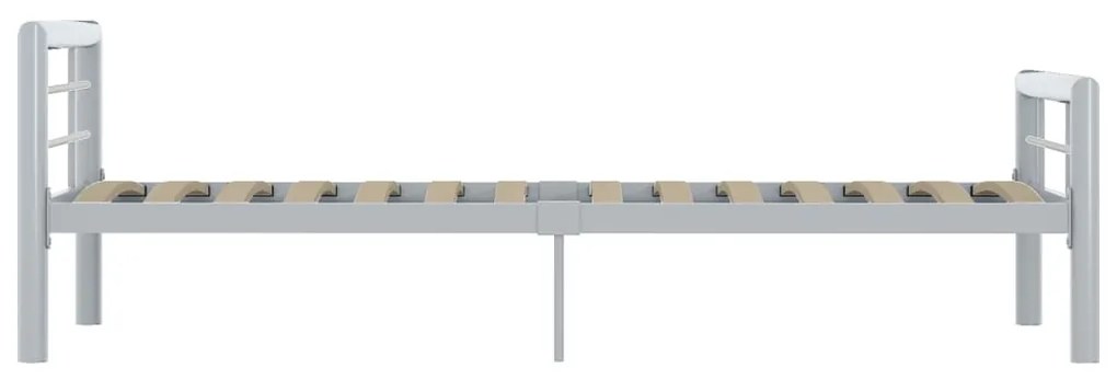 Estrutura de cama 100x200 cm metal cinzento e branco