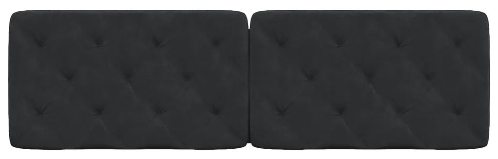 Almofadão de cabeceira 160 cm veludo preto