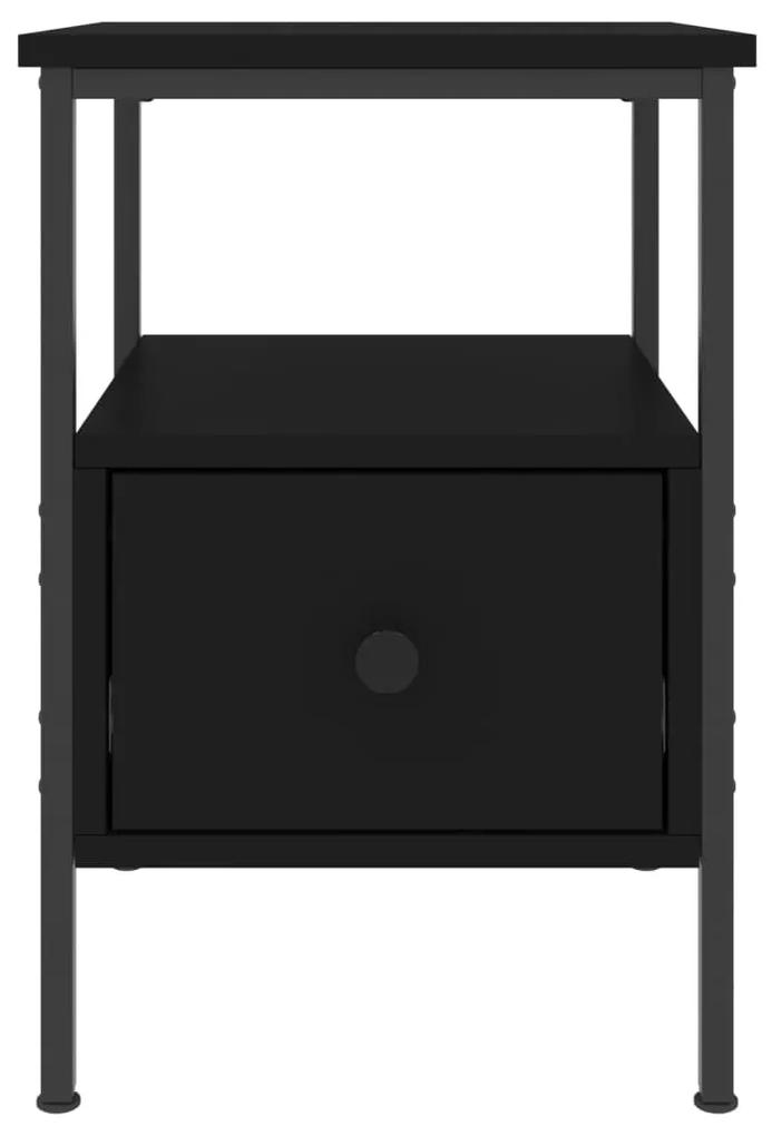 Mesa de cabeceira 34x36x50 cm derivados de madeira preto