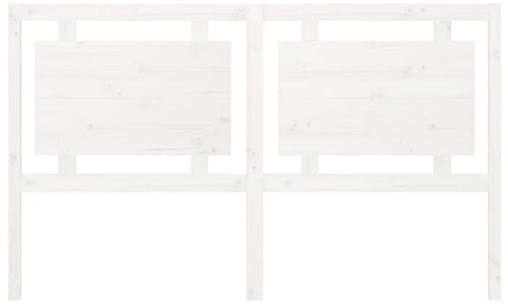 Cabeceira de cama 165,5x4x100 cm madeira de pinho maciça branco