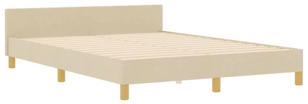 Cama de Tecido Creme vidaXL - 140x190 cm