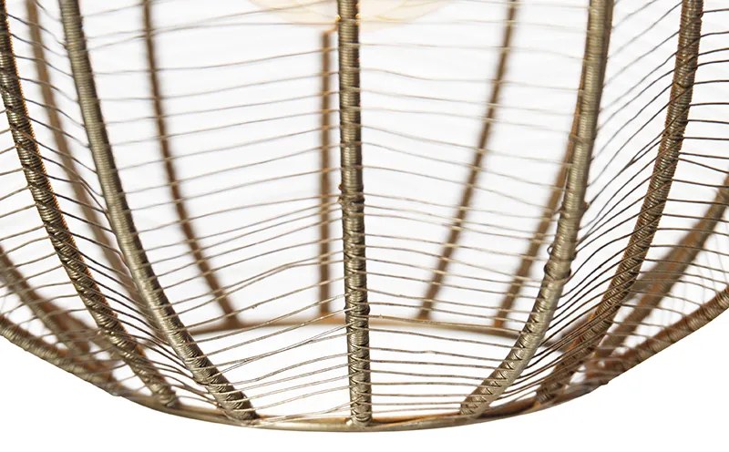 Candeeiro de suspensão industrial bronze com preto alongado 3 luzes - Dong Industrial