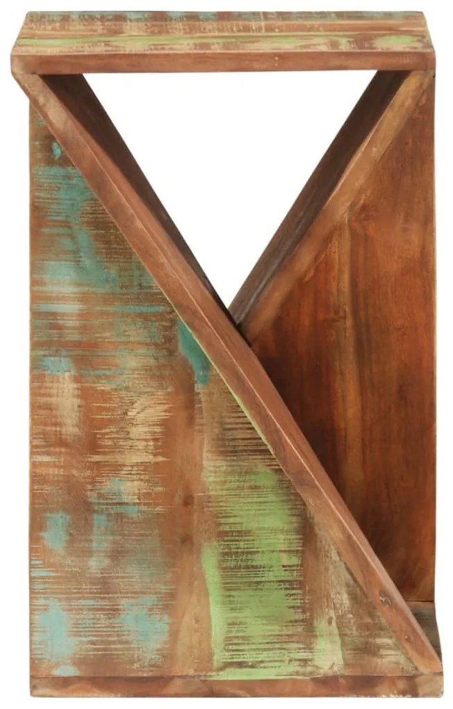 Mesa de apoio 35x35x55 cm madeira recuperada maciça