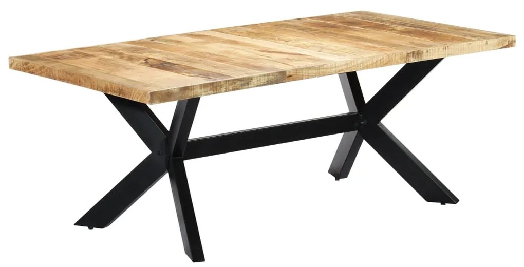 Mesa de jantar 200x100x75 cm madeira de mangueira maciça