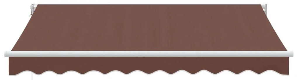 Toldo retrátil manual 300x250 cm castanho