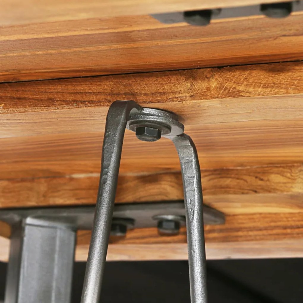 Conjunto de bar 3 pcs teca recuperada maciça