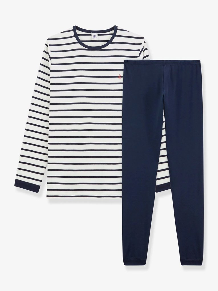 Pijama estilo marinheiro, para criança, da Petit Bateau cru