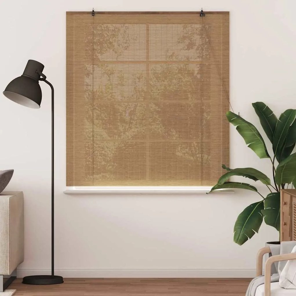 Persianas e Sombras de Janela Marrom Claro 140 x 160 cm Bambu
