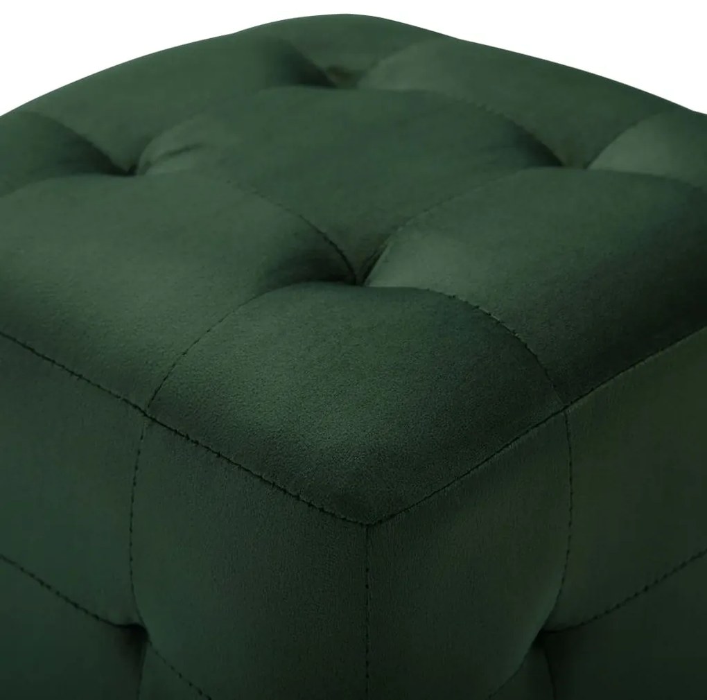 Pufe 2 pcs 30x30x30 cm veludo verde