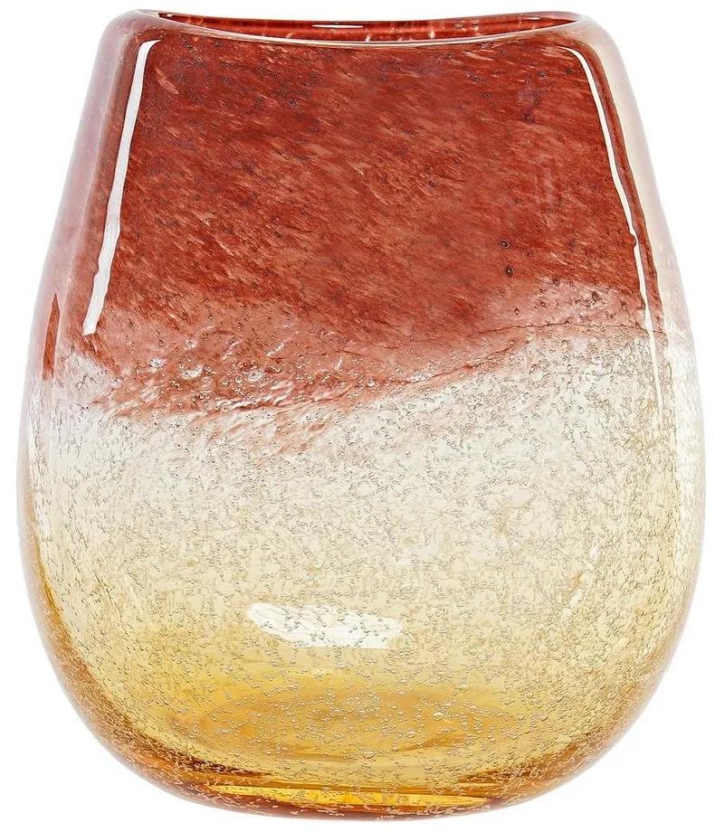 Vaso DKD Home Decor Cristal Terracota (18 x 17 x 20 cm)