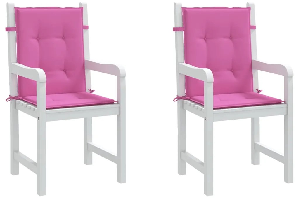 Almofadões p/ cadeira de encosto baixo 2 pcs tecido rosa