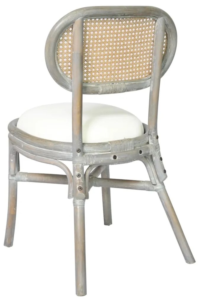 Cadeiras de jantar 4 pcs linho cinzento