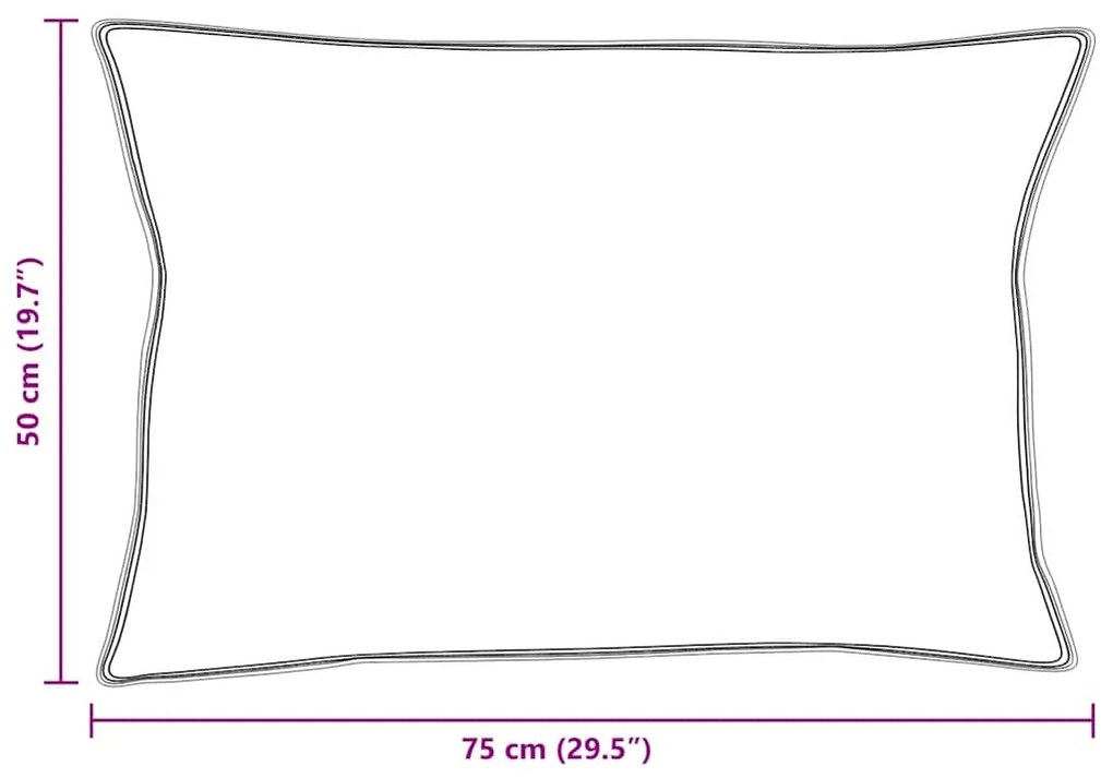 Travesseiros 2 pcs Branco 50 x 75 cm 130gsm 100% algodão