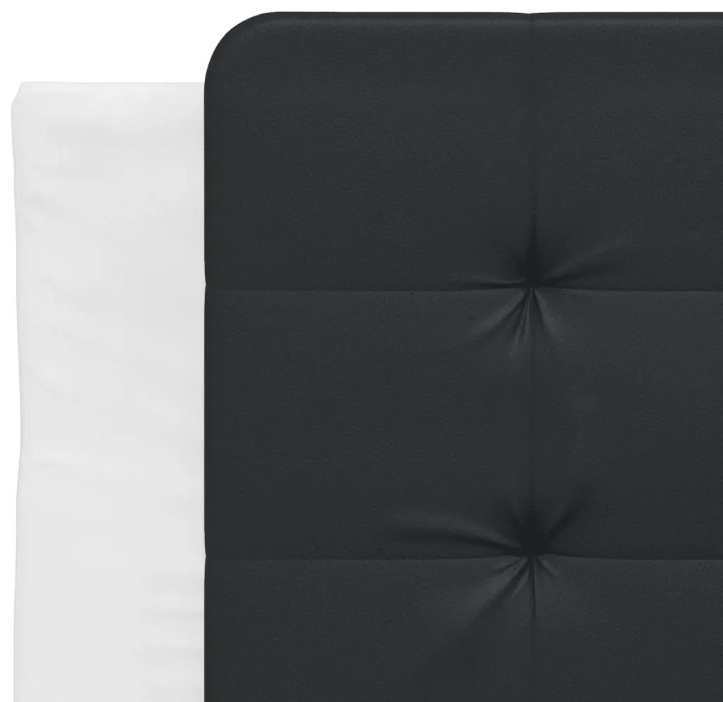 Estrutura de cama c/ cabeceira couro artificial 90x190cm
