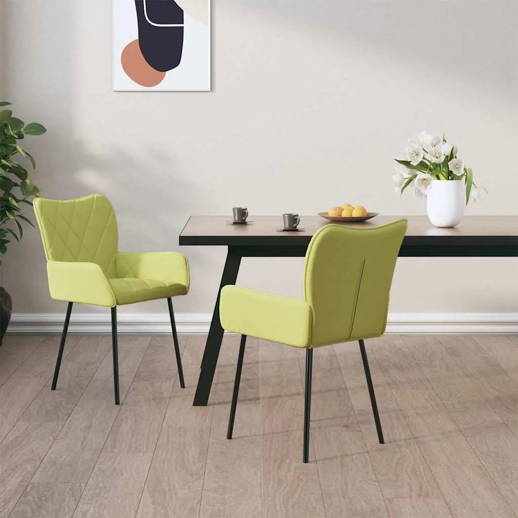 vidaXL Cadeira de jantar Verde 55 x 58 x 82 cm tecido