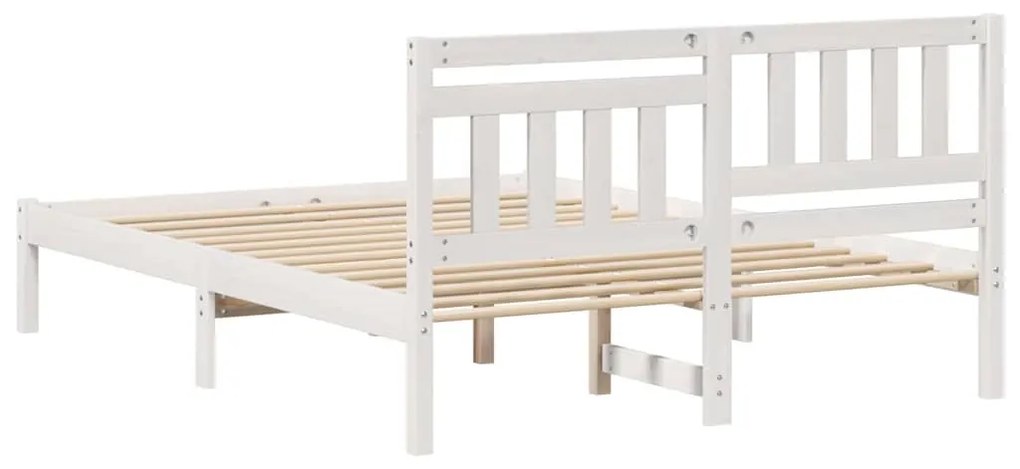 Estrutura da Cama com cabeceira Branco 140 x 190 cm