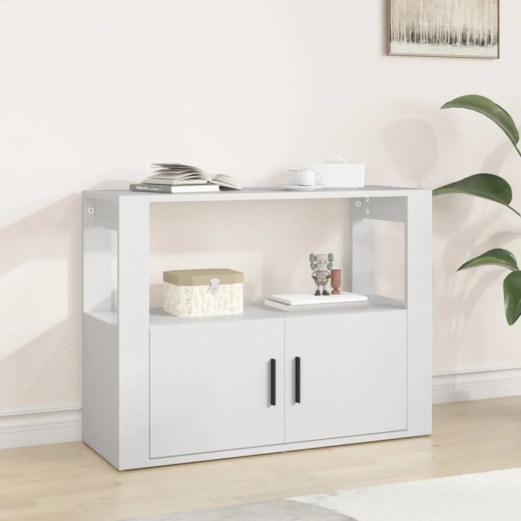 vidaXL Aparador 80x30x60 cm derivados de madeira branco