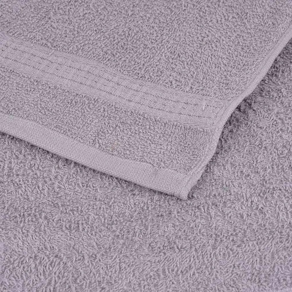 Toalhas de mãos 2 pcs 50x100 cm 360 gsm 100% algodão cinzento