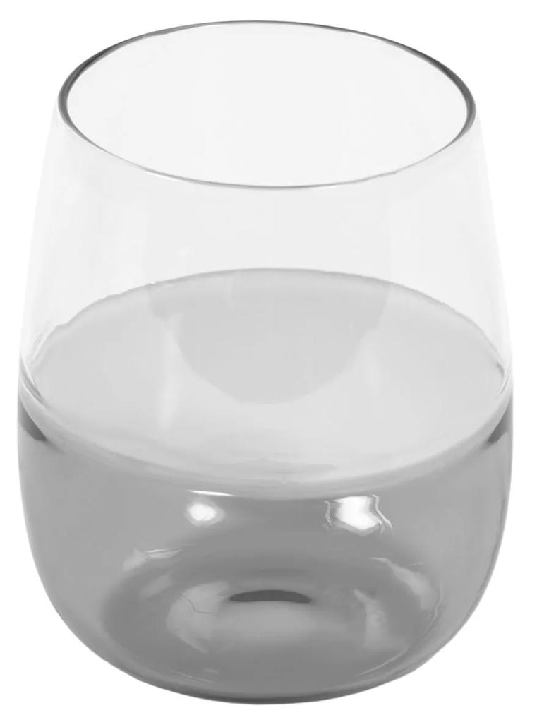 Kave Home - Copo pequeno Inelia de vidro transparente e cinzento