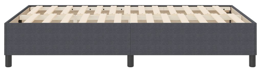 Cama Box Spring vidaXL Cinza Escuro Pequeno Duplo Tecido Corduroy