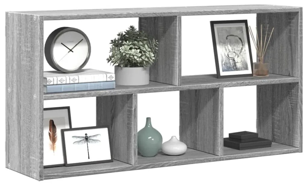 vidaXL Prateleira parede 100x25x50 cm deriv. de madeira cinza sonoma