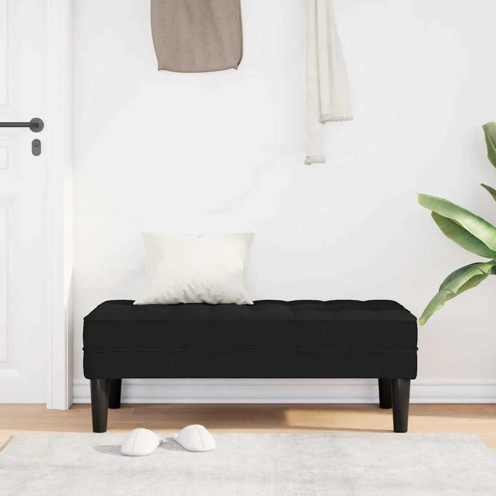 Banco vidaXL Preto 113x57x39 cm Tecido
