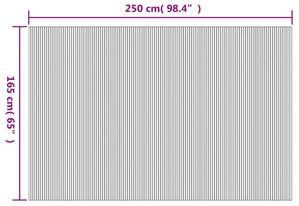 Biombo/divisória de sala 250x165 cm bambu natural