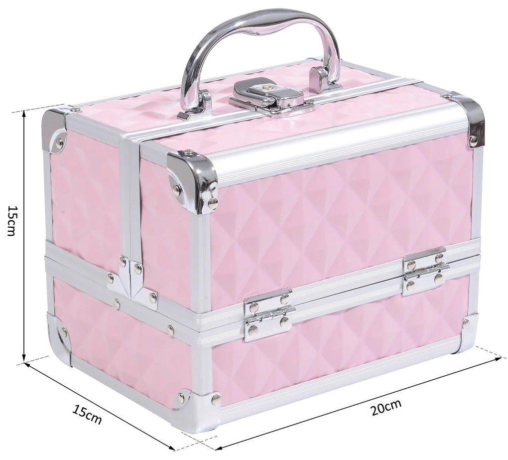 Mala para Maquilhagem Organizador Cosméticos Profissional 20x15x15cm