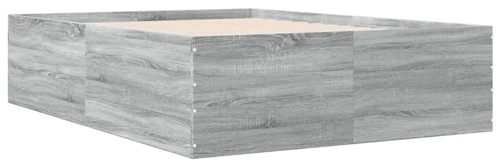 Estrutura cama 120x190 cm derivados de madeira cinzento sonoma
