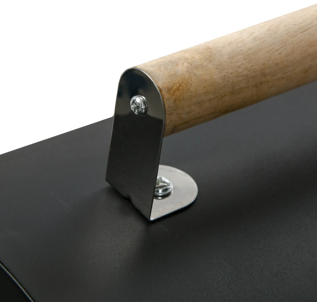 Outsunny Churrasqueira portátil a carvão com 2 grelhadores Cozinha com puxador e fechadura para churrasco Picnic Camping 42x26x42 cm Preto