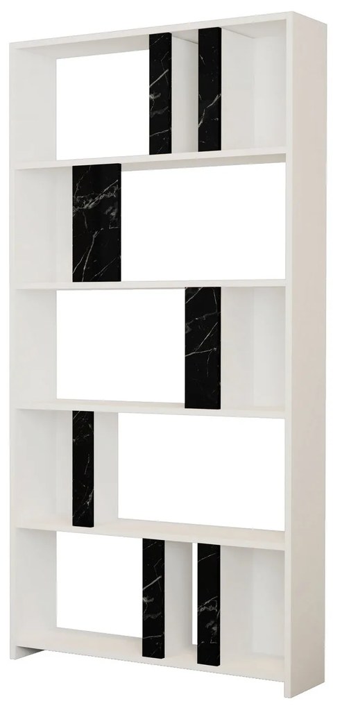 Estante Lima – Branco/Preto – 90 cm x 180 cm x 20 cm