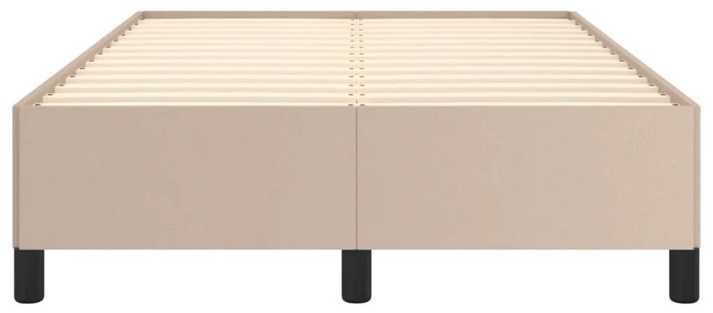 Estrutura de cama sem colchão 120x190cm couro artif. cappuccino