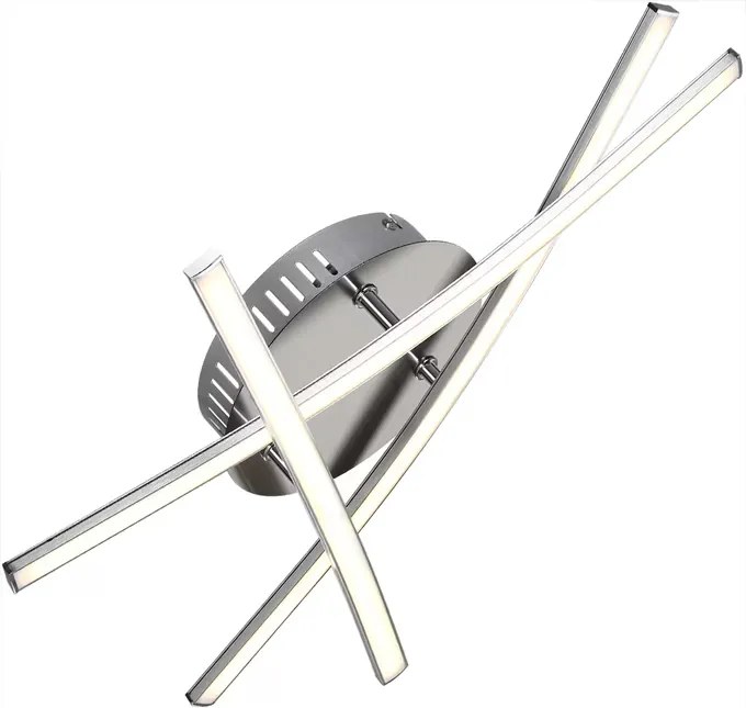 Candeeiro de teto LED Trekant com 3 lâmpadas 45 x 45 x 9 cm Prateado