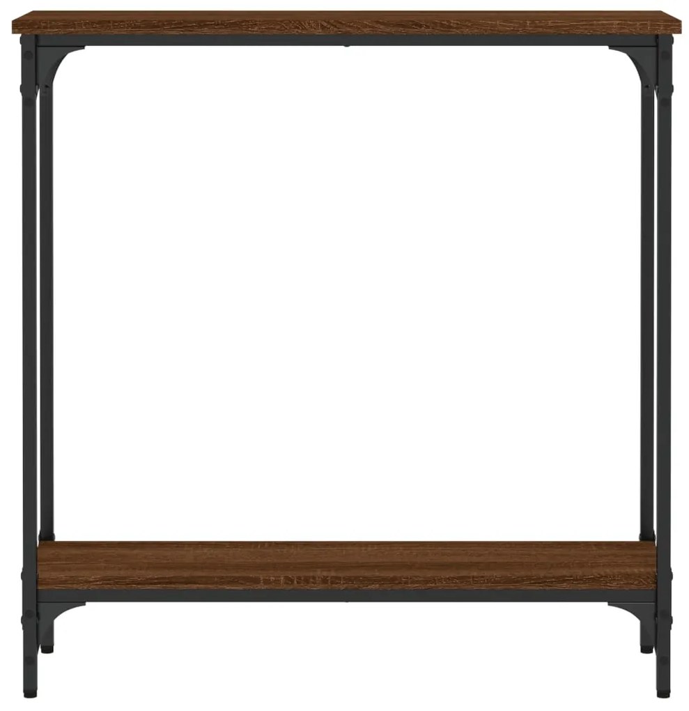 Mesa consola 75x22,5x75 cm derivados madeira carvalho castanho