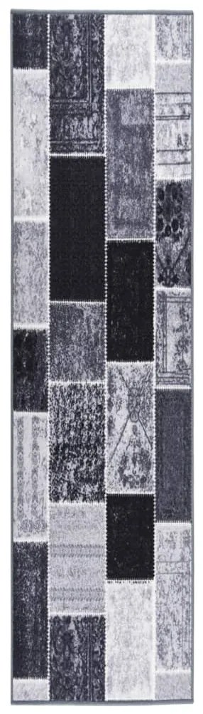 vidaXL Tapete/passadeira 80x350 cm cinzento