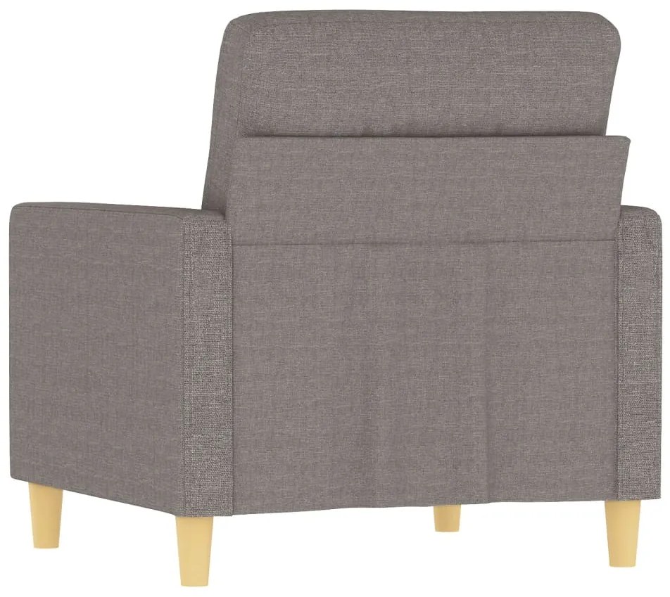 Poltrona tecido 60 cm cinzento-acastanhado