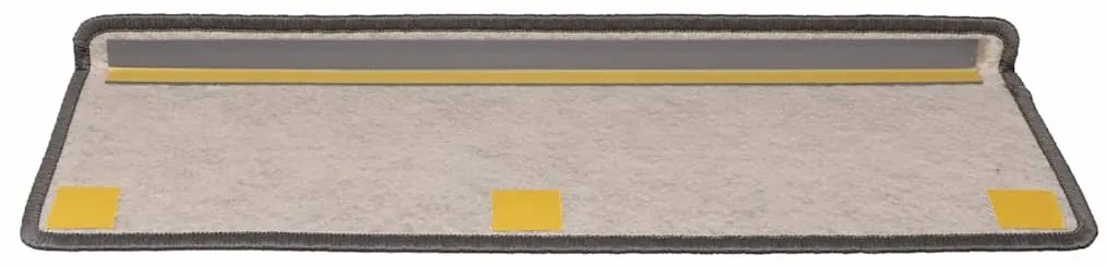 Tapetes escada adesivos aspeto sisal 30pcs 65x21x4 cinza e bege