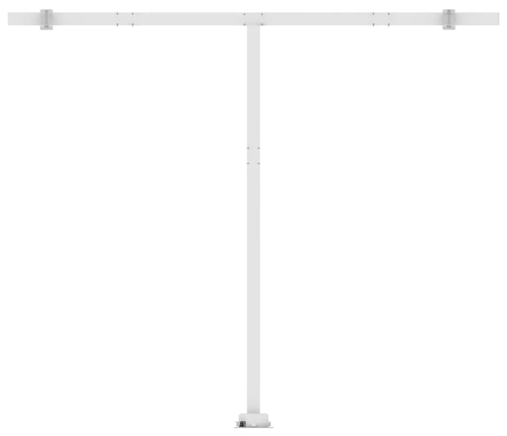 Toldo retrátil manual com LED 400x300 cm amarelo e branco