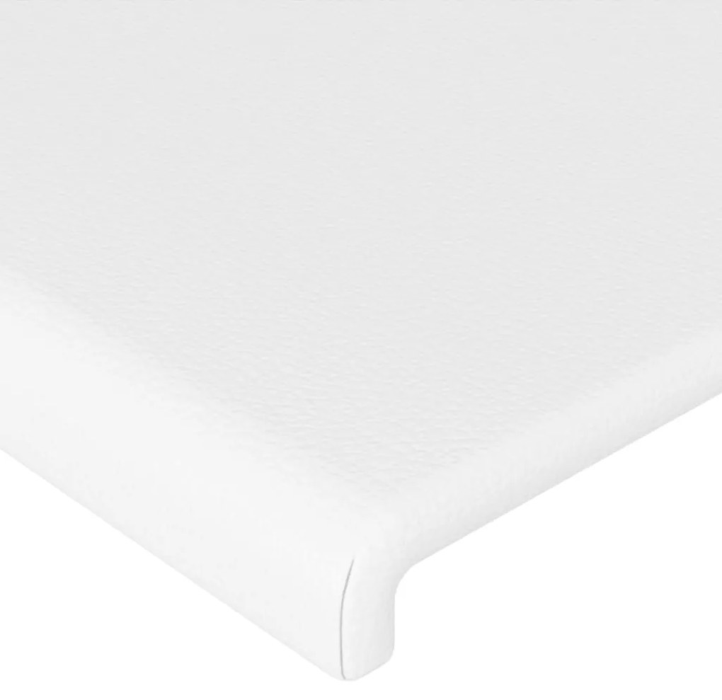 Cabeceira de cama couro artificial 100x5x78/88 cm branco