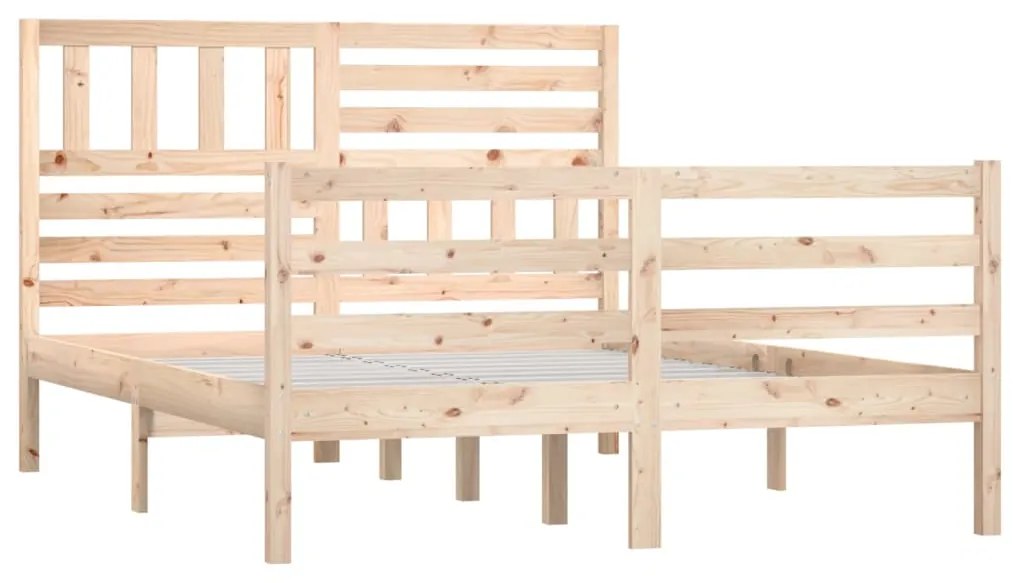 Estrutura de cama pequena casal 120x190 cm pinho maciço