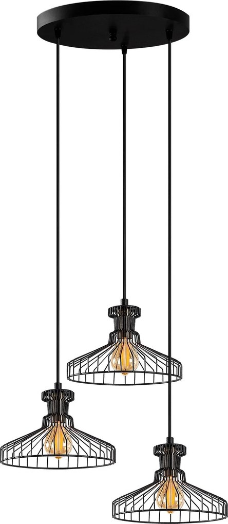 Candeeiro de Teto Events – Preto Antigo – 47 x 47 cm