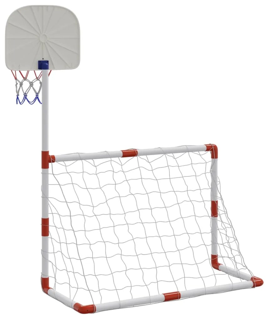 Conjunto de futebol e basquetebol infantil c/ bolas 98x50x70 cm