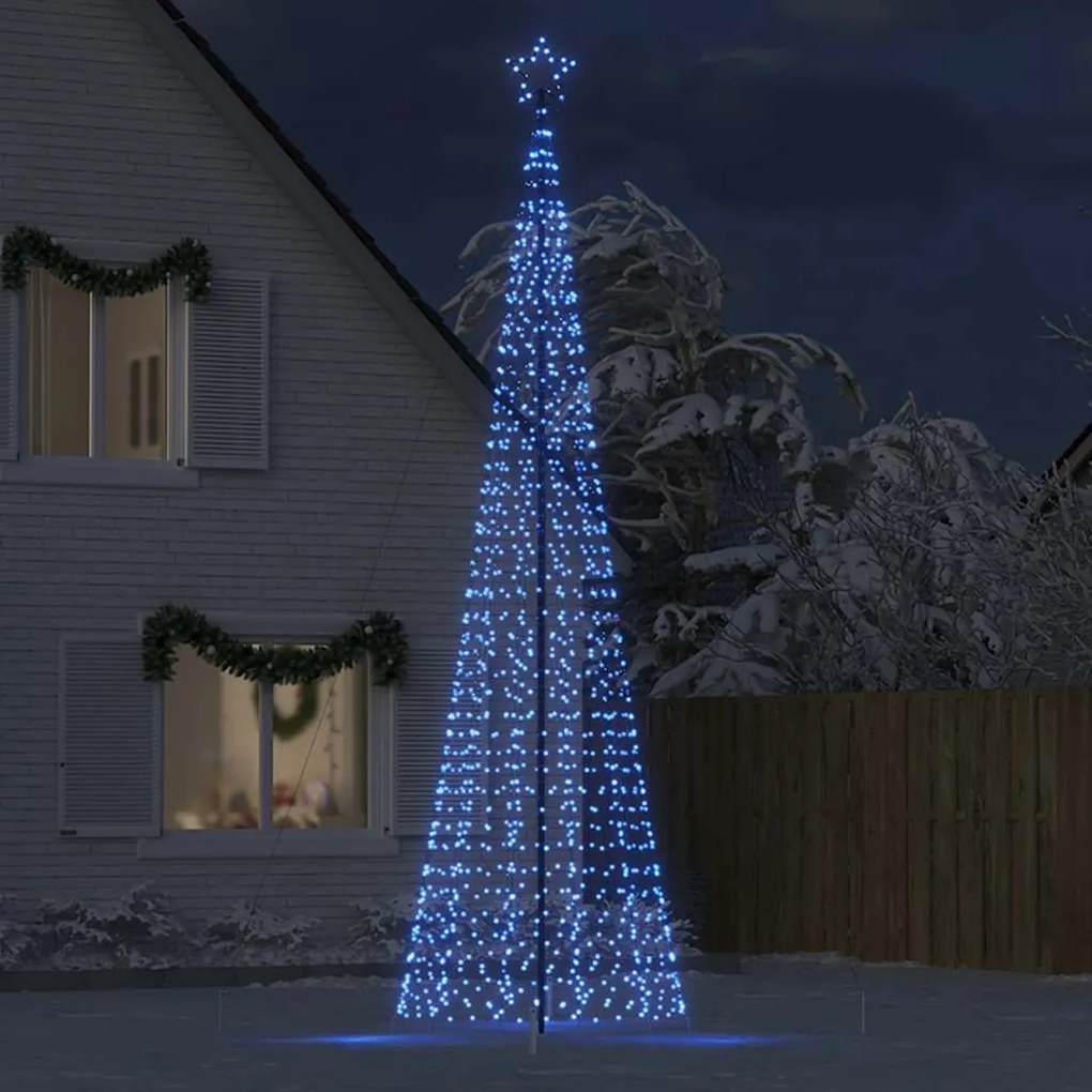 Árvore de Natal LED com Spikes 1534 LEDs Azul 500 cm