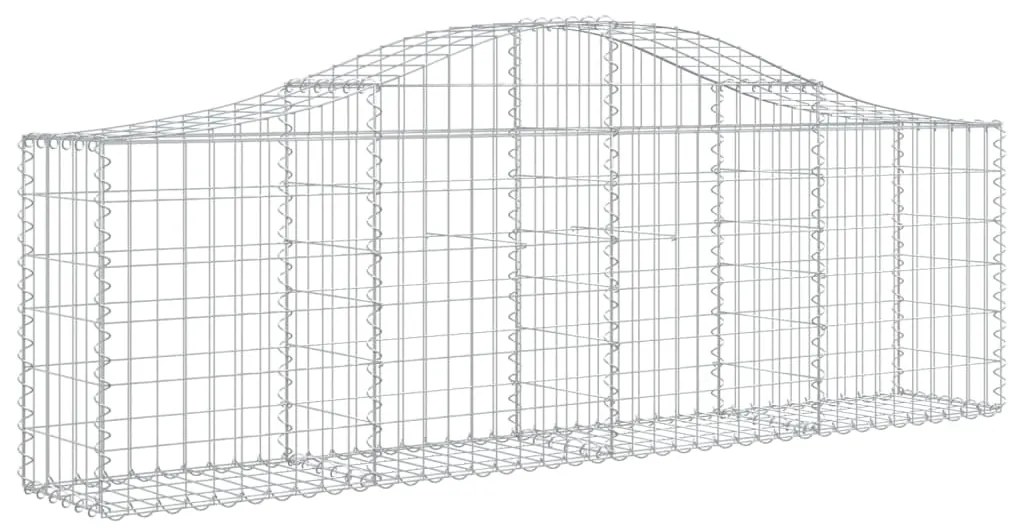 Cestos gabião arqueados 14pcs 200x30x60/80 cm ferro galvanizado
