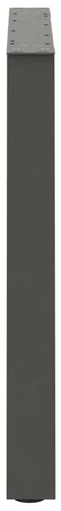 Pés para mesa de jantar em V 2 peças antracite 80x(72-73,3) cm aço