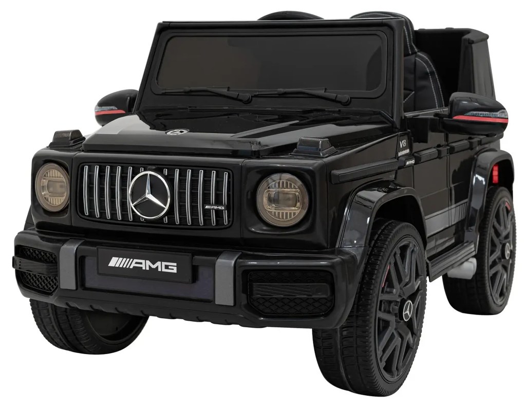 Carro elétrico para Crianças 12V Mercedes G63 Rodas de EVA, Assento de couro Preto