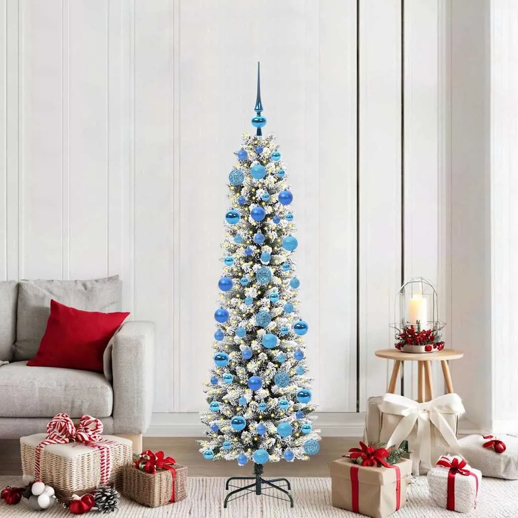 vidaXL Árvore de Natal Artificial Branco 180 cm PVC, Metal e Plástico