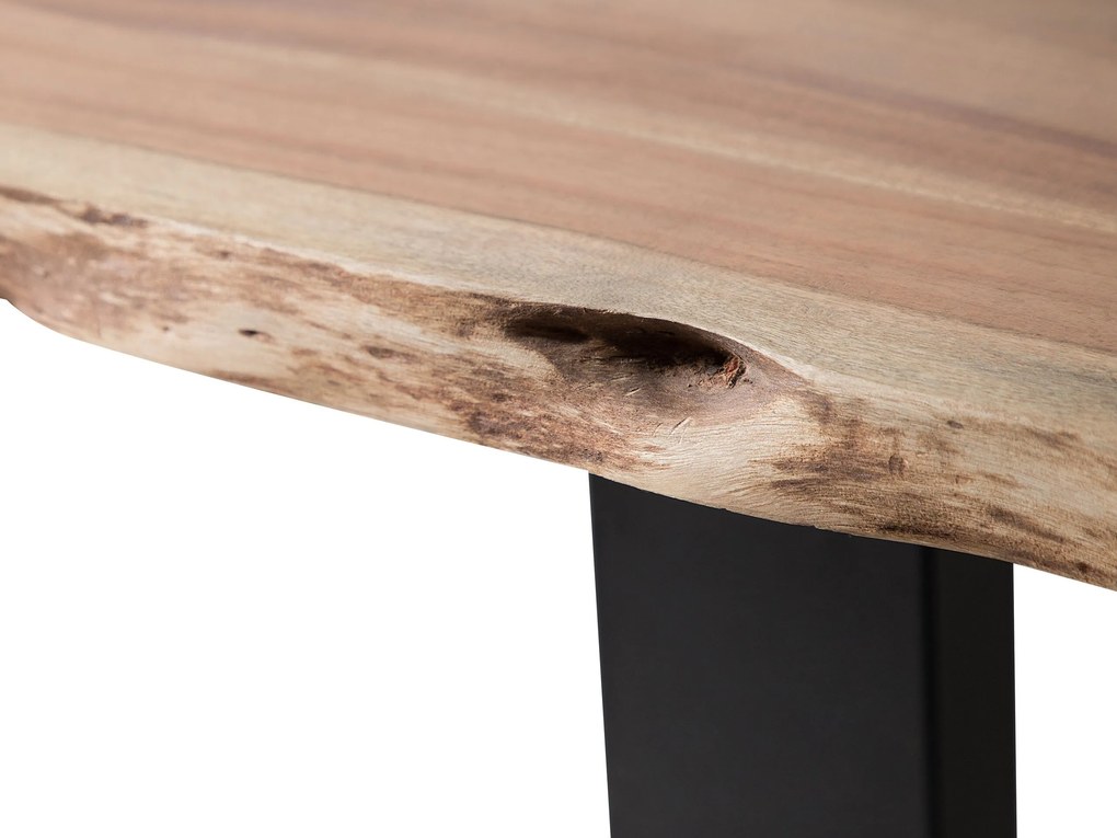 Mesa de jantar 200 x 95 cm em madeira VALBO Beliani
