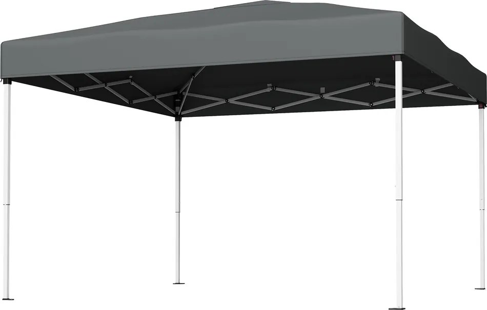 Tenda dobrável de 3 x 3 m, resistente, portátil, pavilhão para jardim cinzento